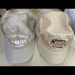 Two Boys Adjustable Caps Sz 8-10yrs